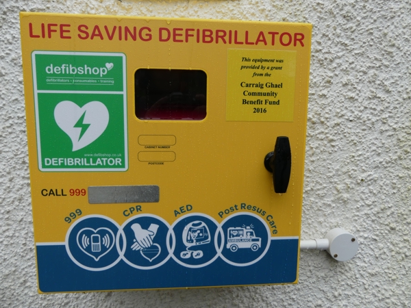 Kilchrenan Village Hall Defibrillator and Box